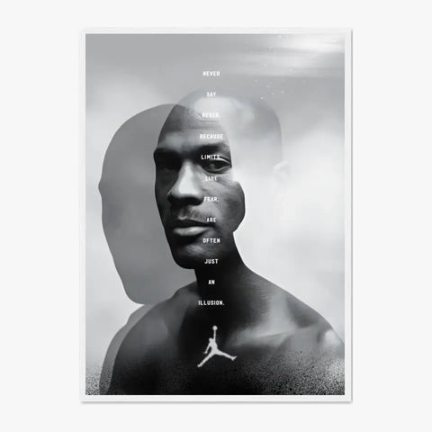 Affiche et Tableau Pop Art de Michael Jordan Never Say Never