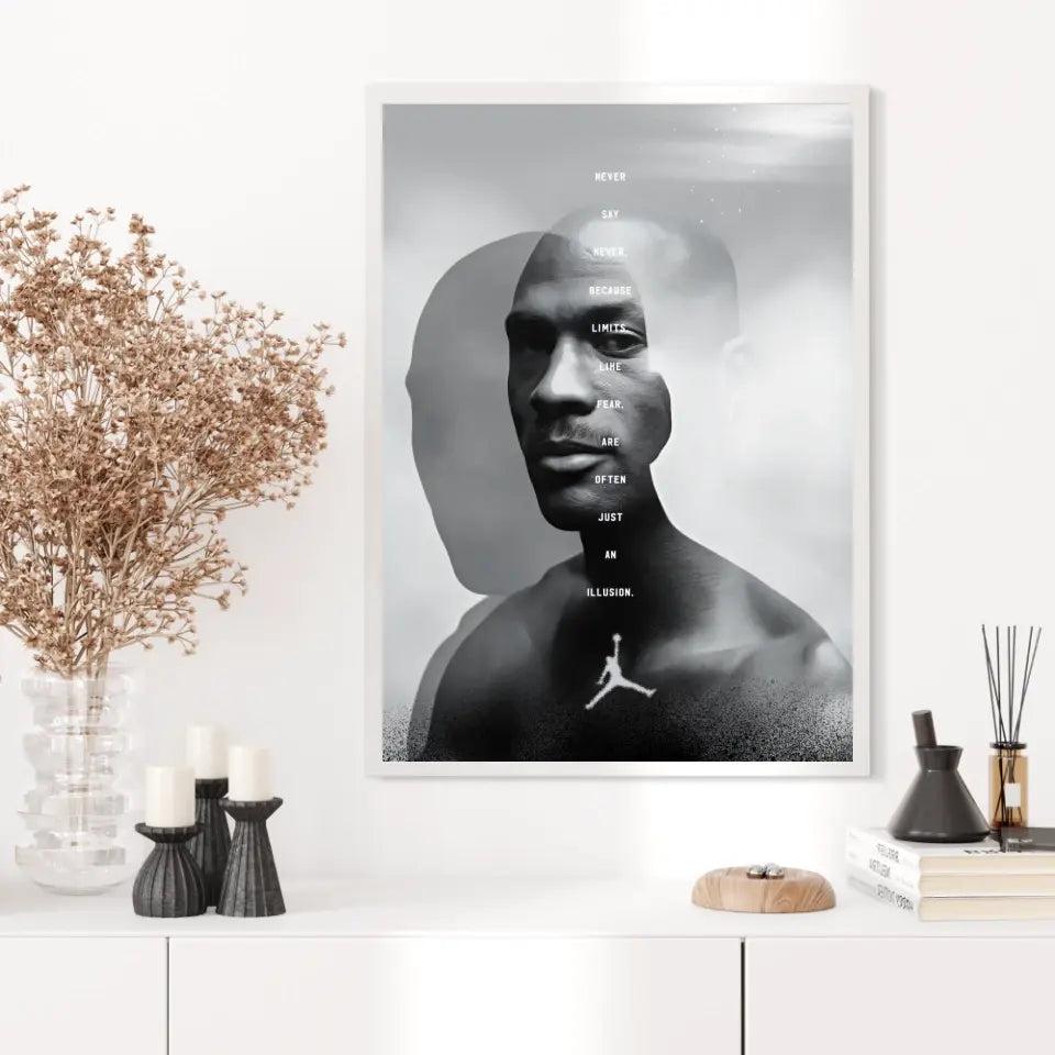 Affiche et Tableau Pop Art de Michael Jordan Never Say Never