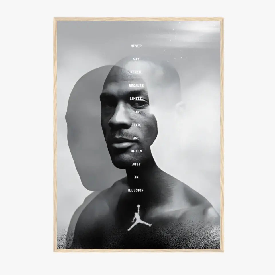 Affiche et Tableau Pop Art de Michael Jordan Never Say Never