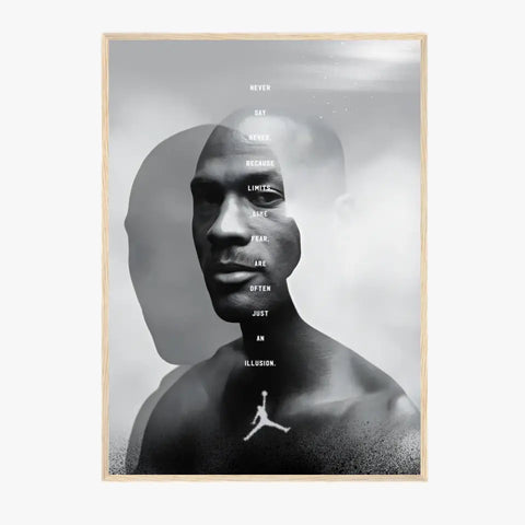 Affiche et Tableau Pop Art de Michael Jordan Never Say Never