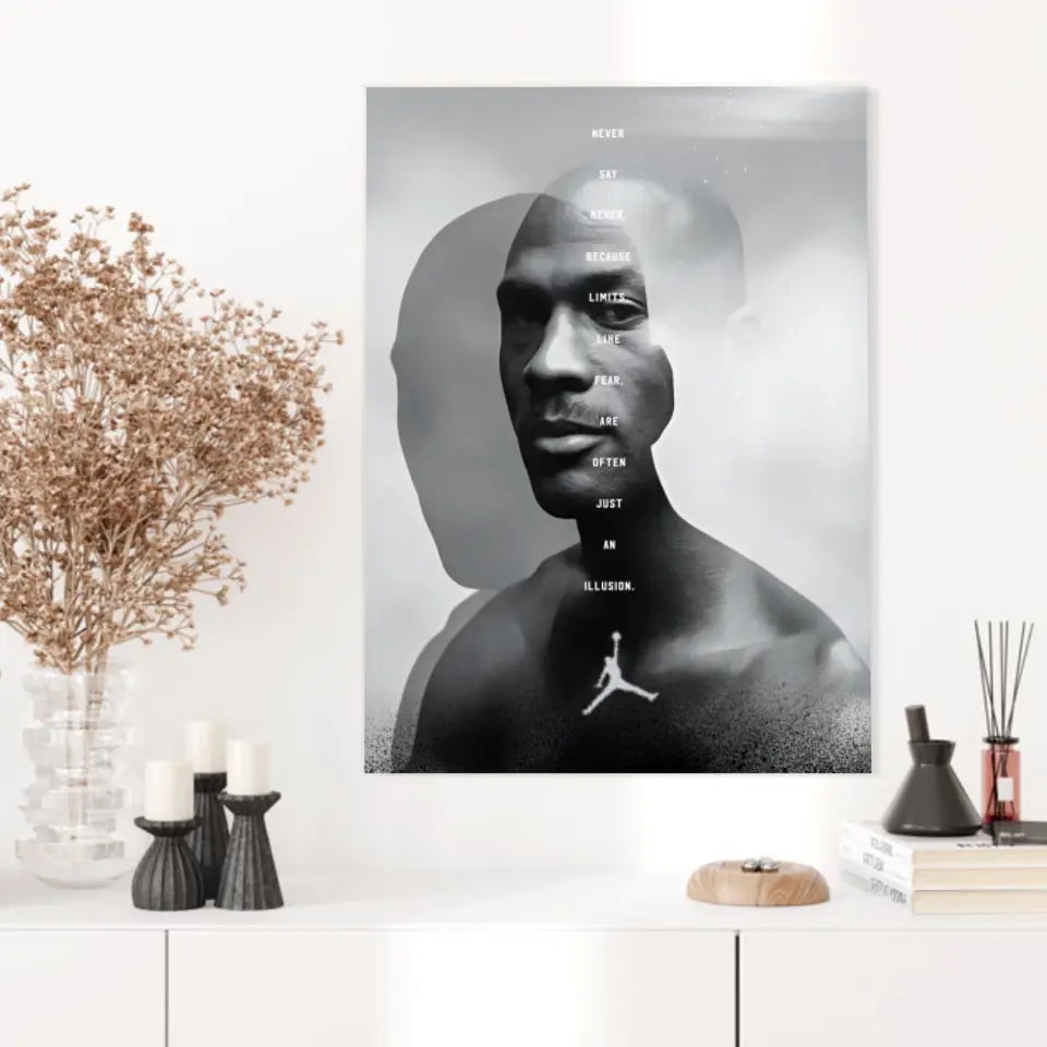 Affiche et Tableau Pop Art de Michael Jordan Never Say Never