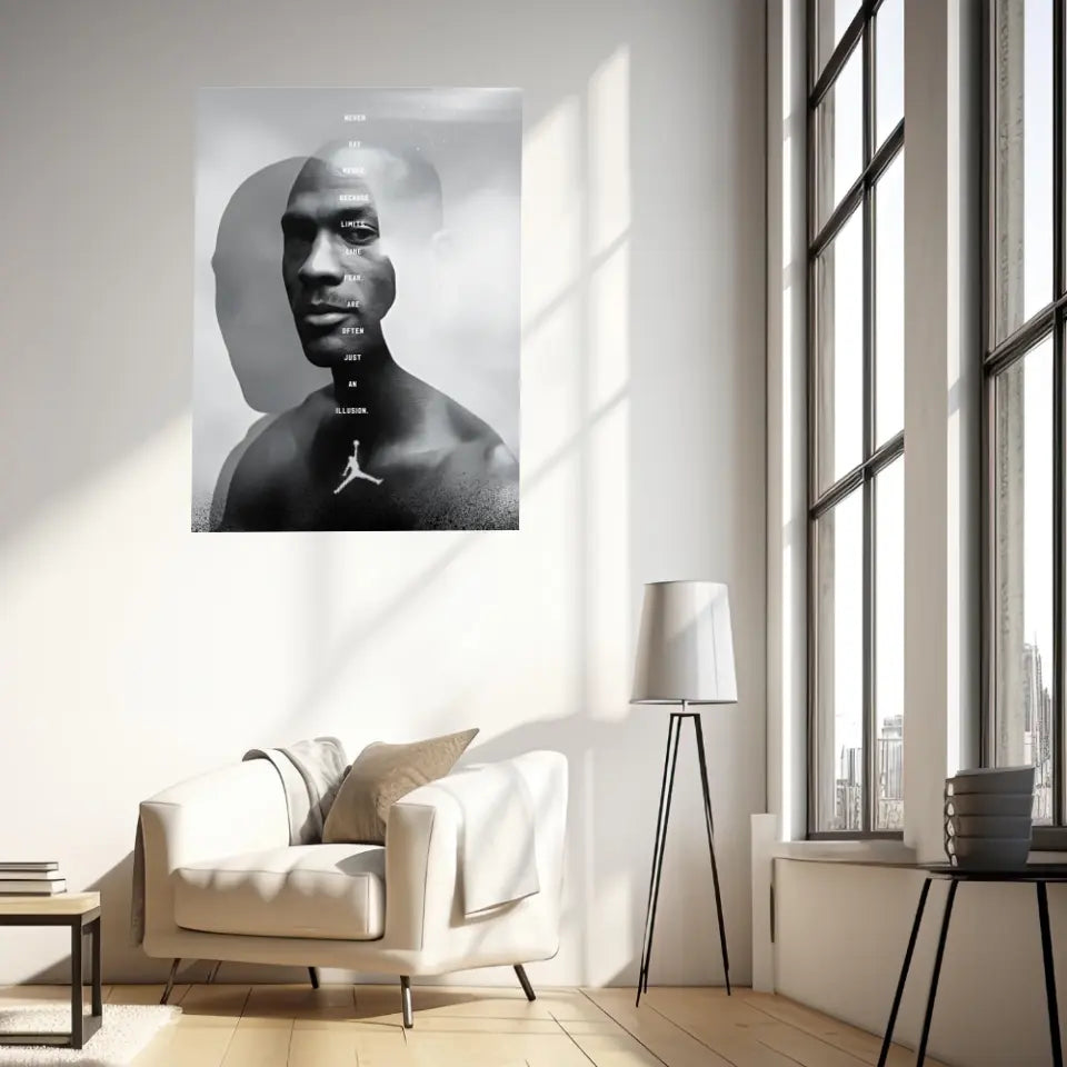 Affiche et Tableau Pop Art de Michael Jordan Never Say Never