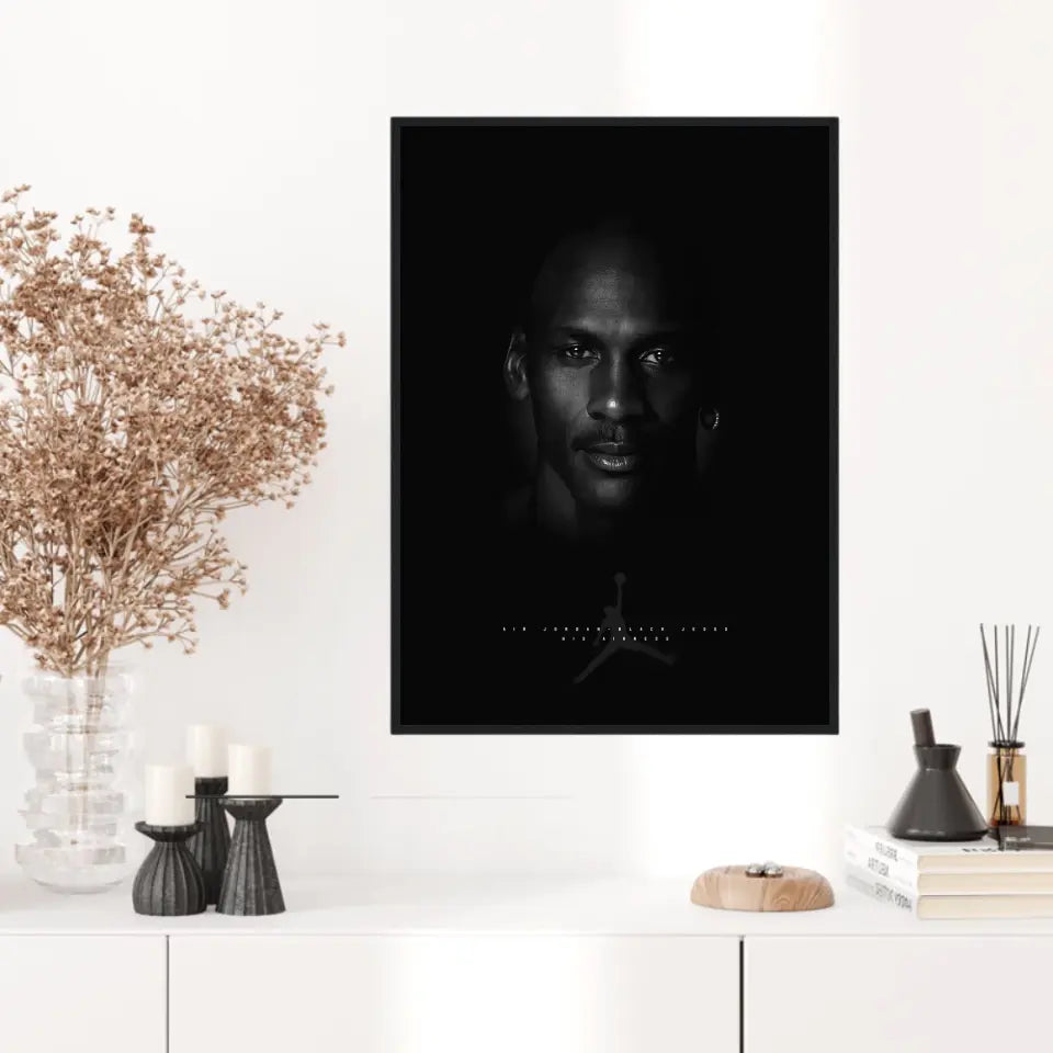 Affiche et Tableau Pop Art de Michael Jordan Black Jésus