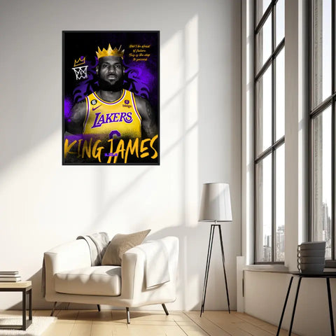 Affiche et Tableau Pop Art de Lebron King James Lakers