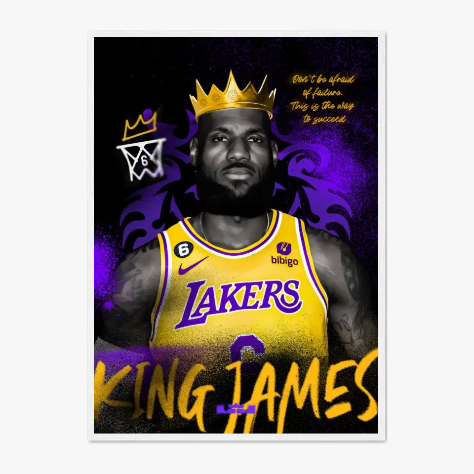 Affiche et Tableau Pop Art de Lebron King James Lakers