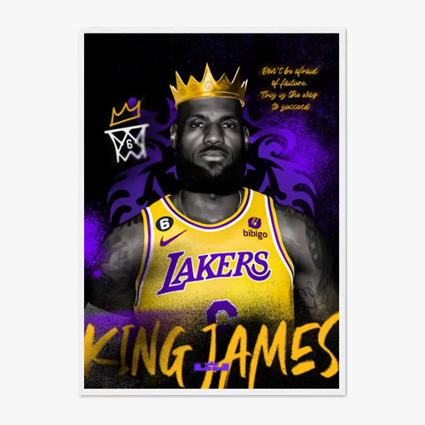 Affiche et Tableau Pop Art de Lebron King James Lakers