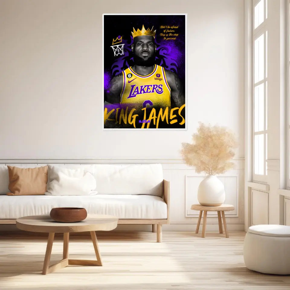 Affiche et Tableau Pop Art de Lebron King James Lakers