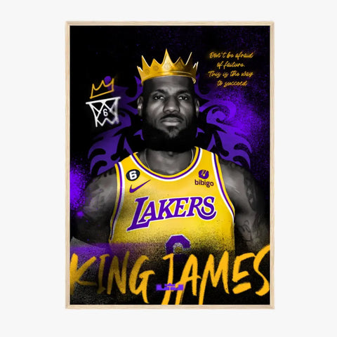 Affiche et Tableau Pop Art de Lebron King James Lakers