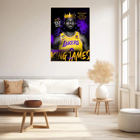 Affiche et Tableau Pop Art de Lebron King James Lakers