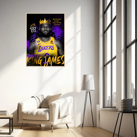 Affiche et Tableau Pop Art de Lebron King James Lakers