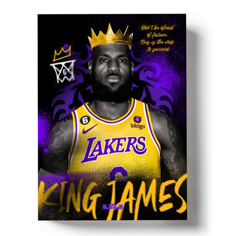 Affiche et Tableau Pop Art de Lebron King James Lakers