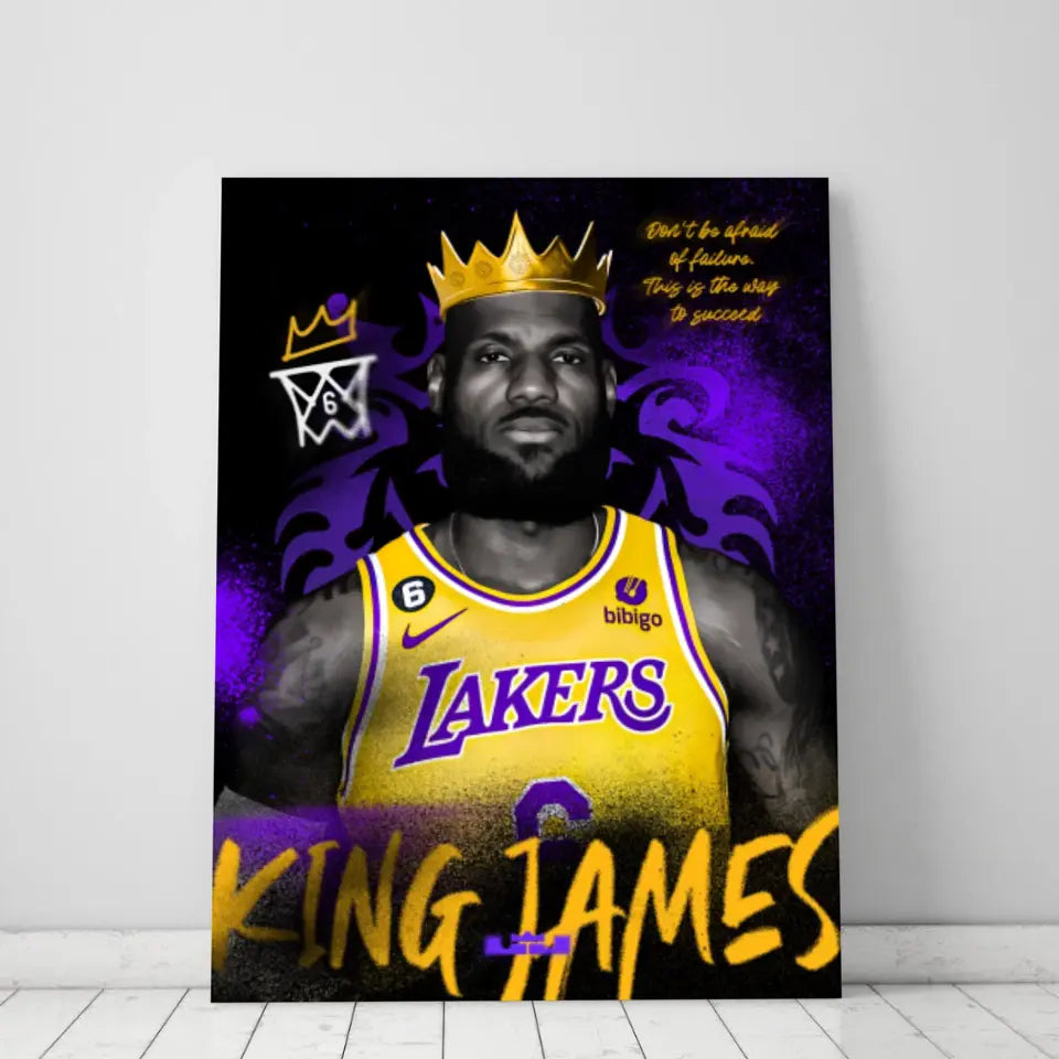 Affiche et Tableau Pop Art de Lebron King James Lakers