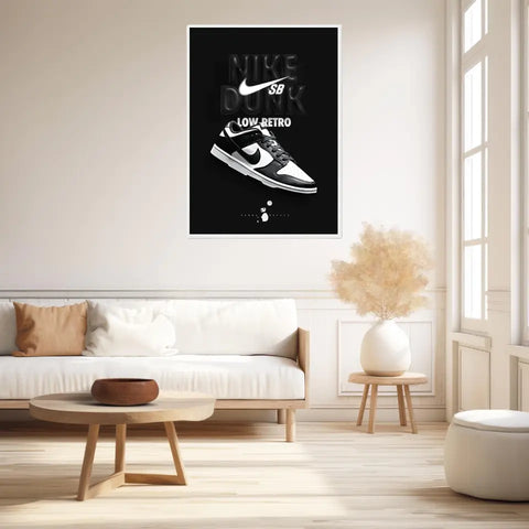 Affiche et Tableau Pop Art de Sneakers Nike Dunk Panda Low Retro