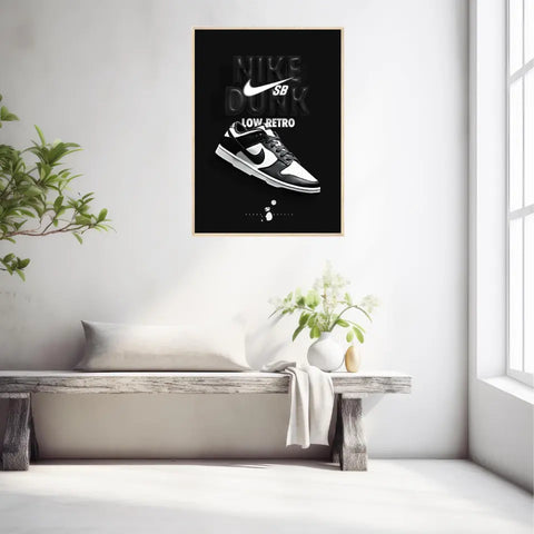 Affiche et Tableau Pop Art de Sneakers Nike Dunk Panda Low Retro