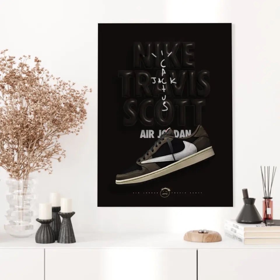 Affiche et Tableau Pop Art de Sneakers Nike Travis Scott