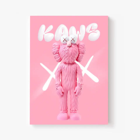 Affiche et Tableau Pop Art de Kaws Pink and White