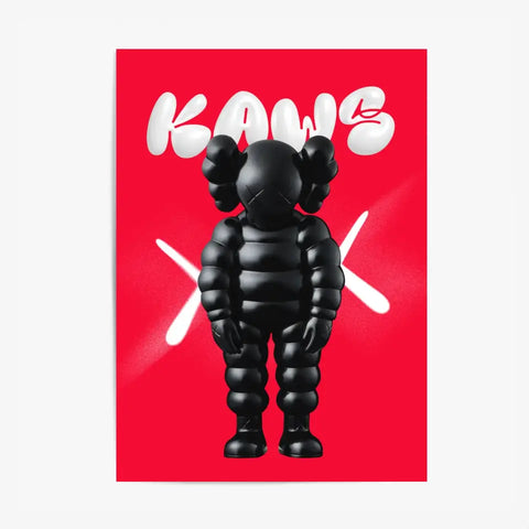 Affiche et Tableau Pop Art de Kaws Black and Red