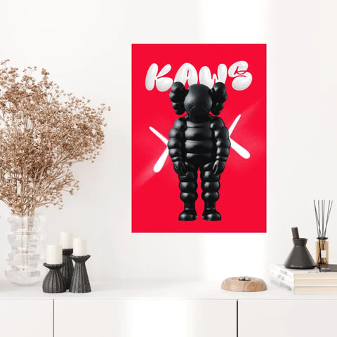 Affiche et Tableau Pop Art de Kaws Black and Red