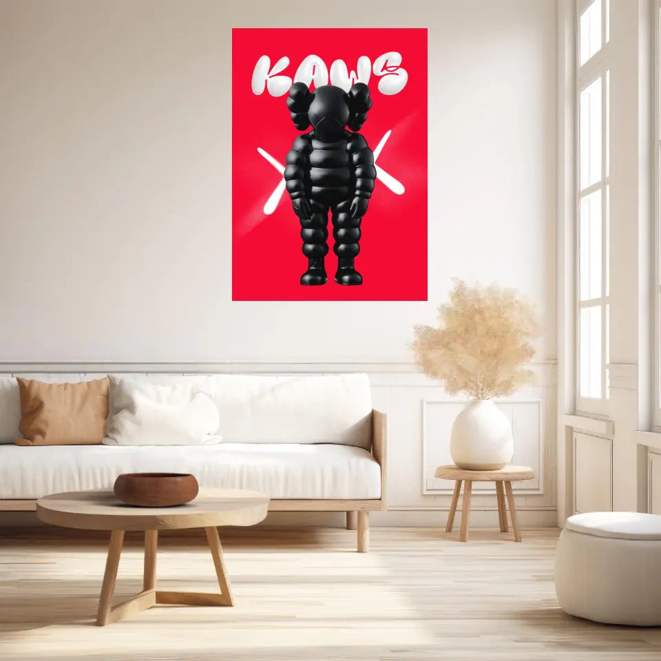 Affiche et Tableau Pop Art de Kaws Black and Red