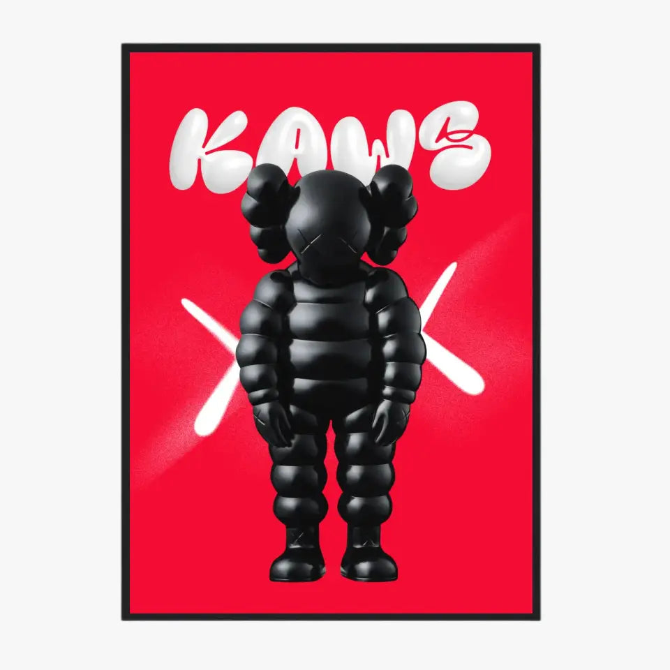 Affiche et Tableau Pop Art de Kaws Black and Red