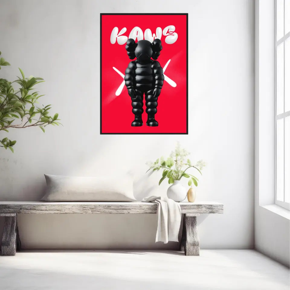 Affiche et Tableau Pop Art de Kaws Black and Red