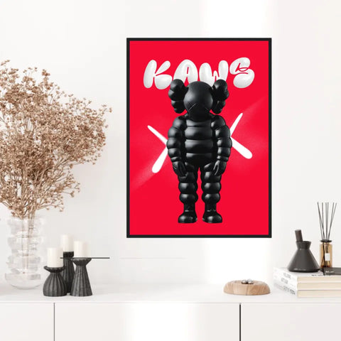 Affiche et Tableau Pop Art de Kaws Black and Red