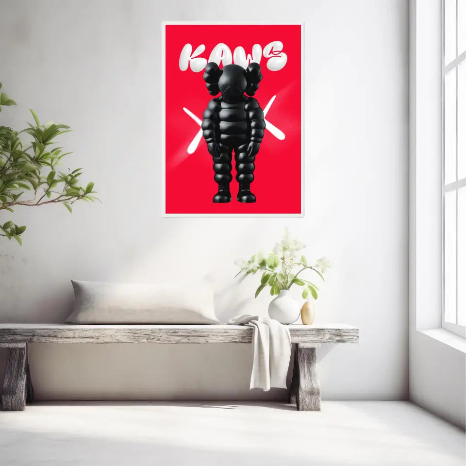 Affiche et Tableau Pop Art de Kaws Black and Red