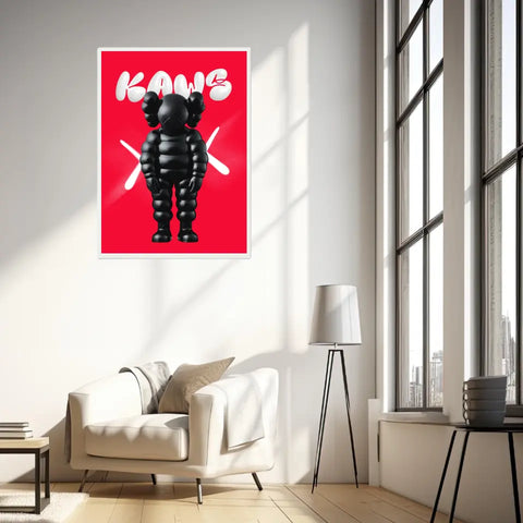 Affiche et Tableau Pop Art de Kaws Black and Red