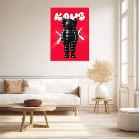 Affiche et Tableau Pop Art de Kaws Black and Red