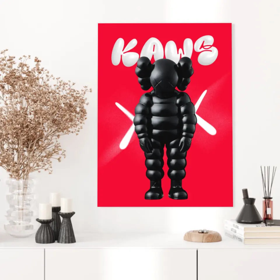 Affiche et Tableau Pop Art de Kaws Black and Red