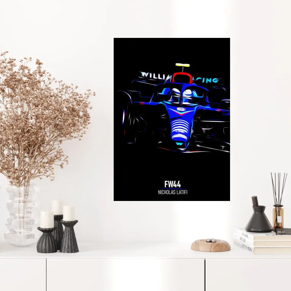 Affiche ou Tableau Williams FW44 Nicholas Latifi 2022 Formule 1