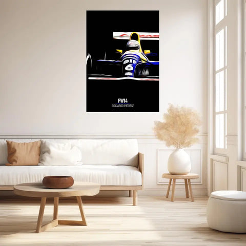 Affiche ou Tableau Williams FW14 Ricciardo Patrese 1991 Formule 1