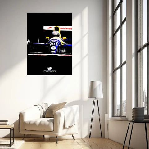 Affiche ou Tableau Williams FW14 Ricciardo Patrese 1991 Formule 1