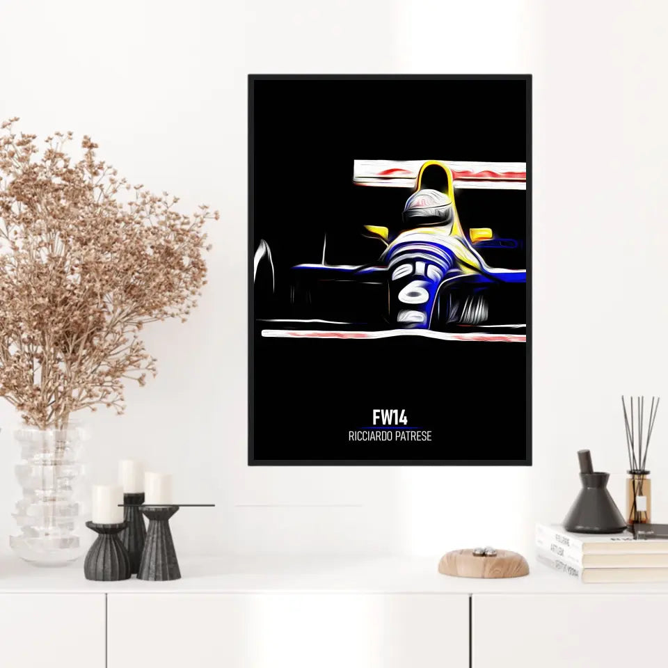 Affiche ou Tableau Williams FW14 Ricciardo Patrese 1991 Formule 1
