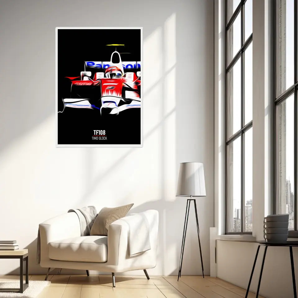 Affiche ou Tableau Toyota TF108 Timo Glock 2008 Formule 1