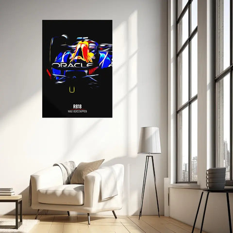Affiche ou Tableau Red Bull RB18 Max Verstappen 2022 Formule 1