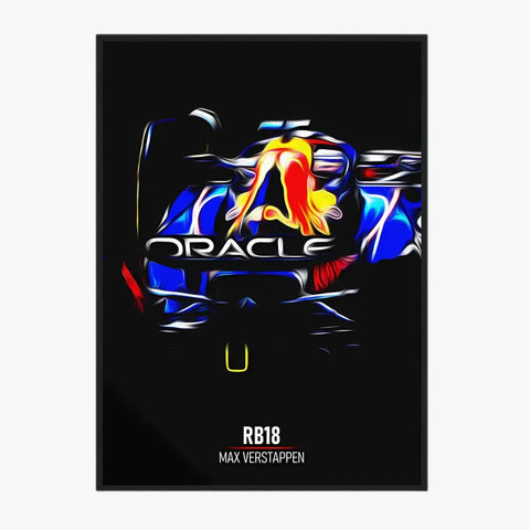 Affiche ou Tableau Red Bull RB18 Max Verstappen 2022 Formule 1