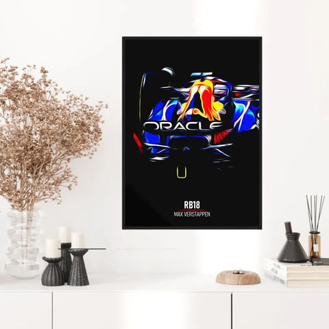 Affiche ou Tableau Red Bull RB18 Max Verstappen 2022 Formule 1