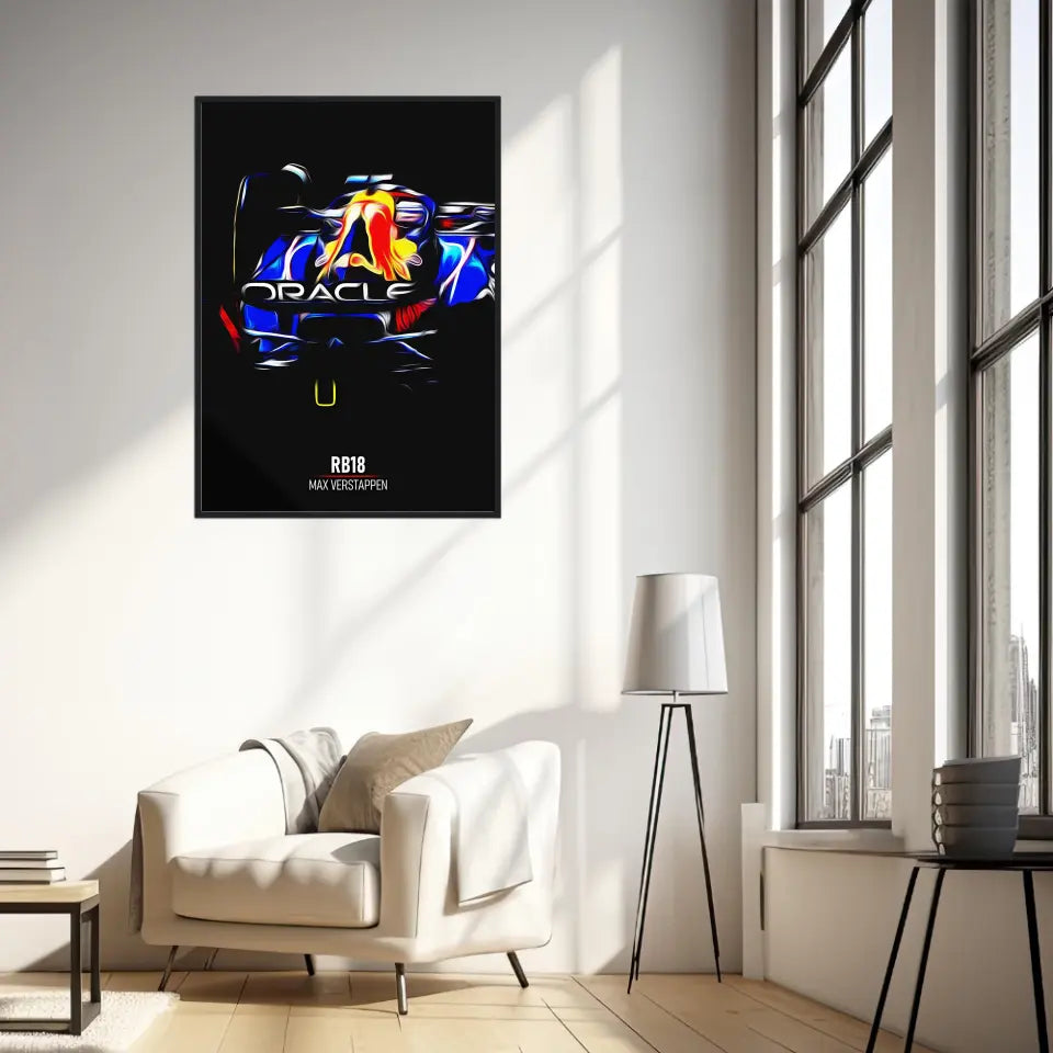 Affiche ou Tableau Red Bull RB18 Max Verstappen 2022 Formule 1