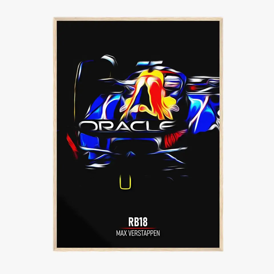 Affiche ou Tableau Red Bull RB18 Max Verstappen 2022 Formule 1