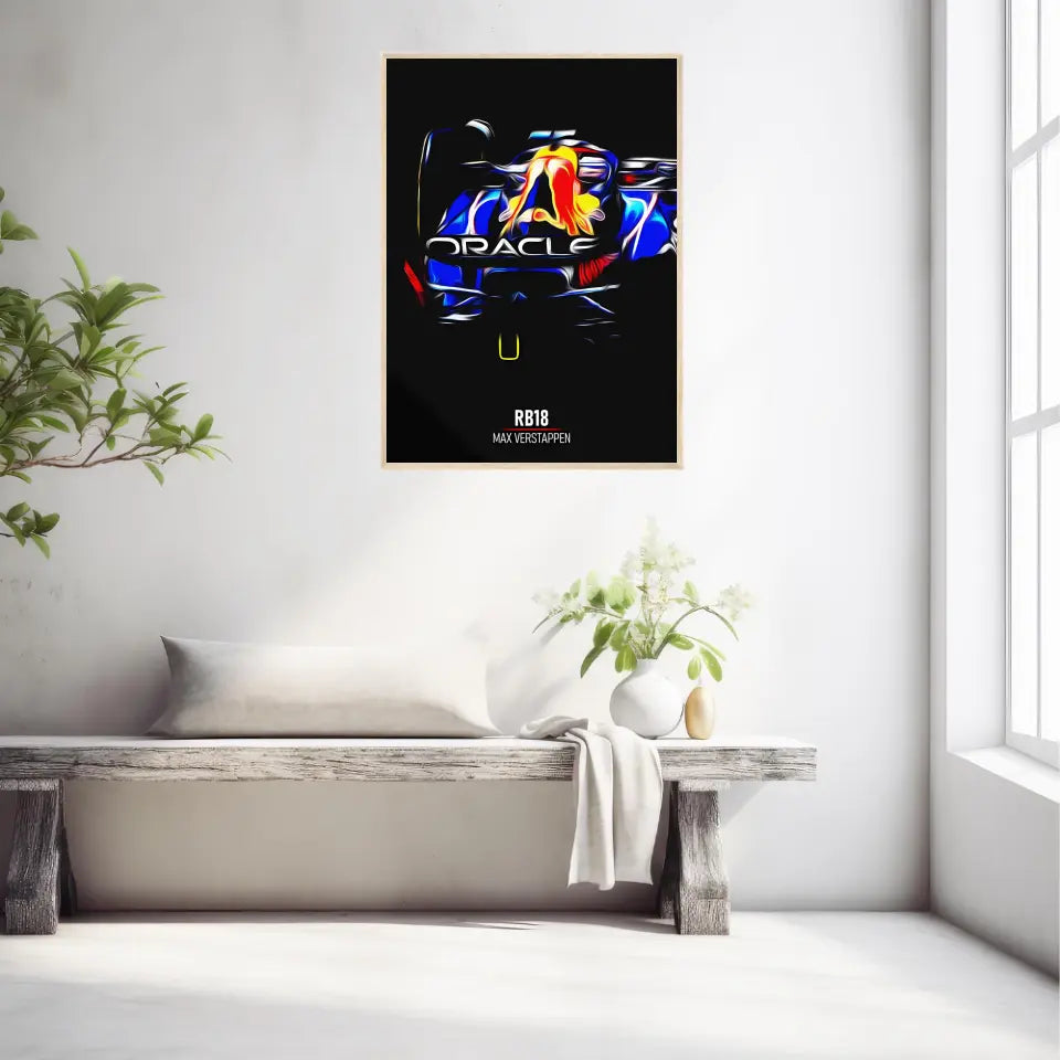 Affiche ou Tableau Red Bull RB18 Max Verstappen 2022 Formule 1