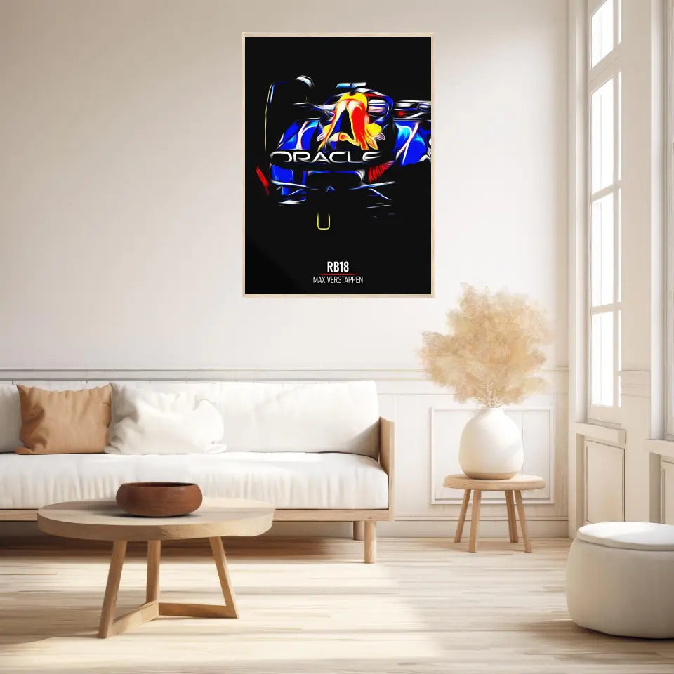 Affiche ou Tableau Red Bull RB18 Max Verstappen 2022 Formule 1