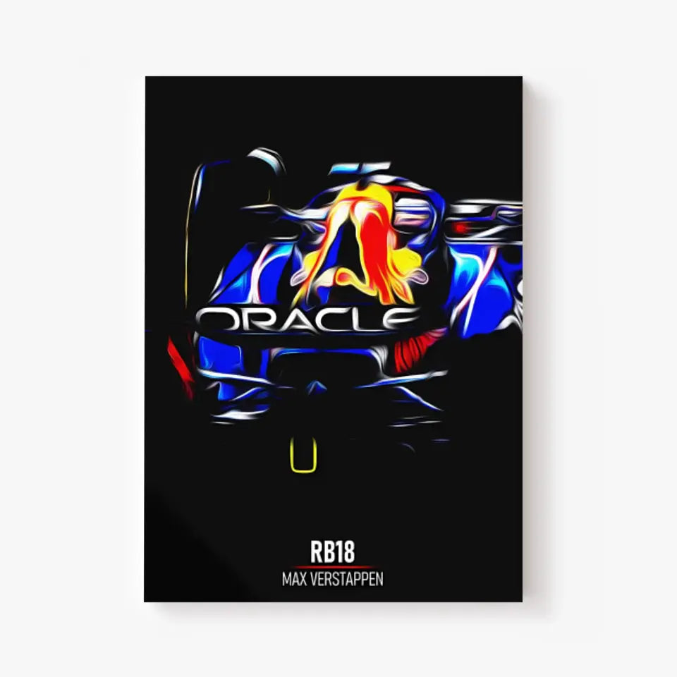 Affiche ou Tableau Red Bull RB18 Max Verstappen 2022 Formule 1