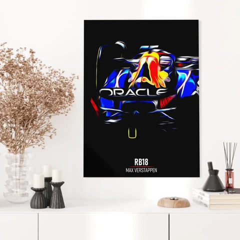 Affiche ou Tableau Red Bull RB18 Max Verstappen 2022 Formule 1