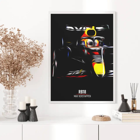 Affiche ou Tableau Red Bull RB18 Max Verstappen Formule 1