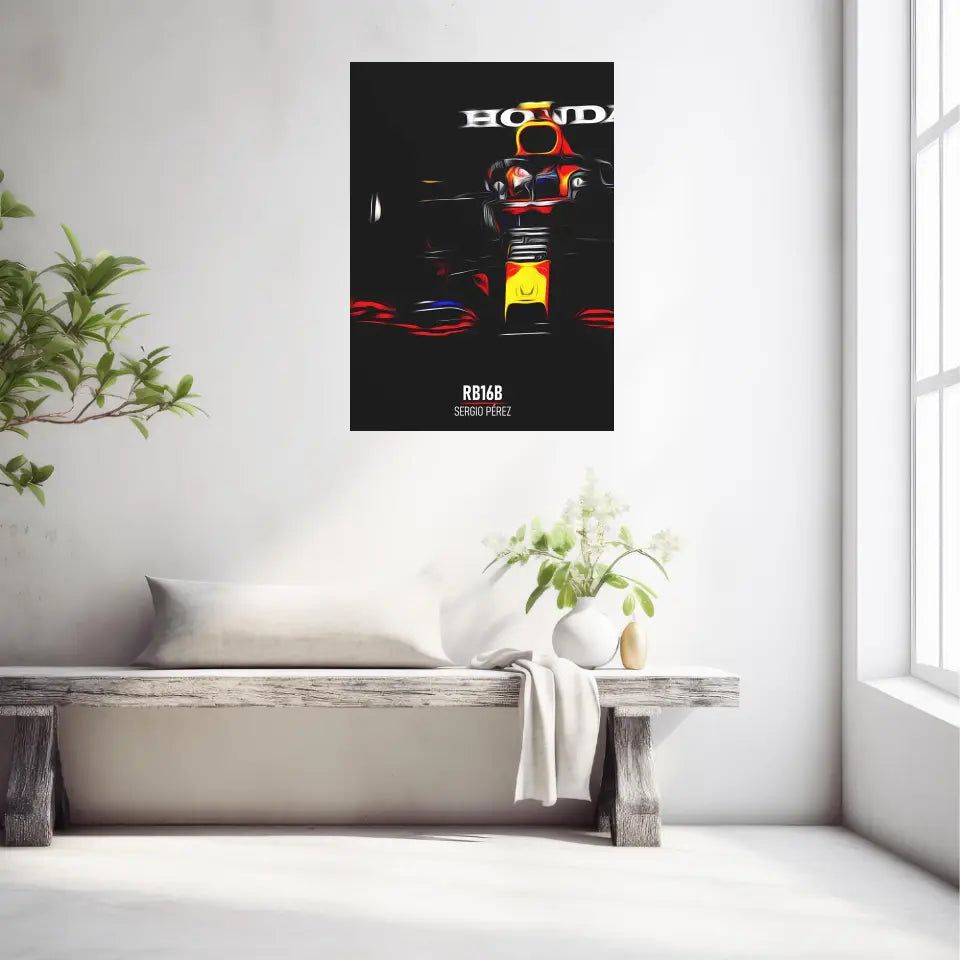 Affiche ou Tableau Red Bull RB16B Sergio Pérez Formule 1