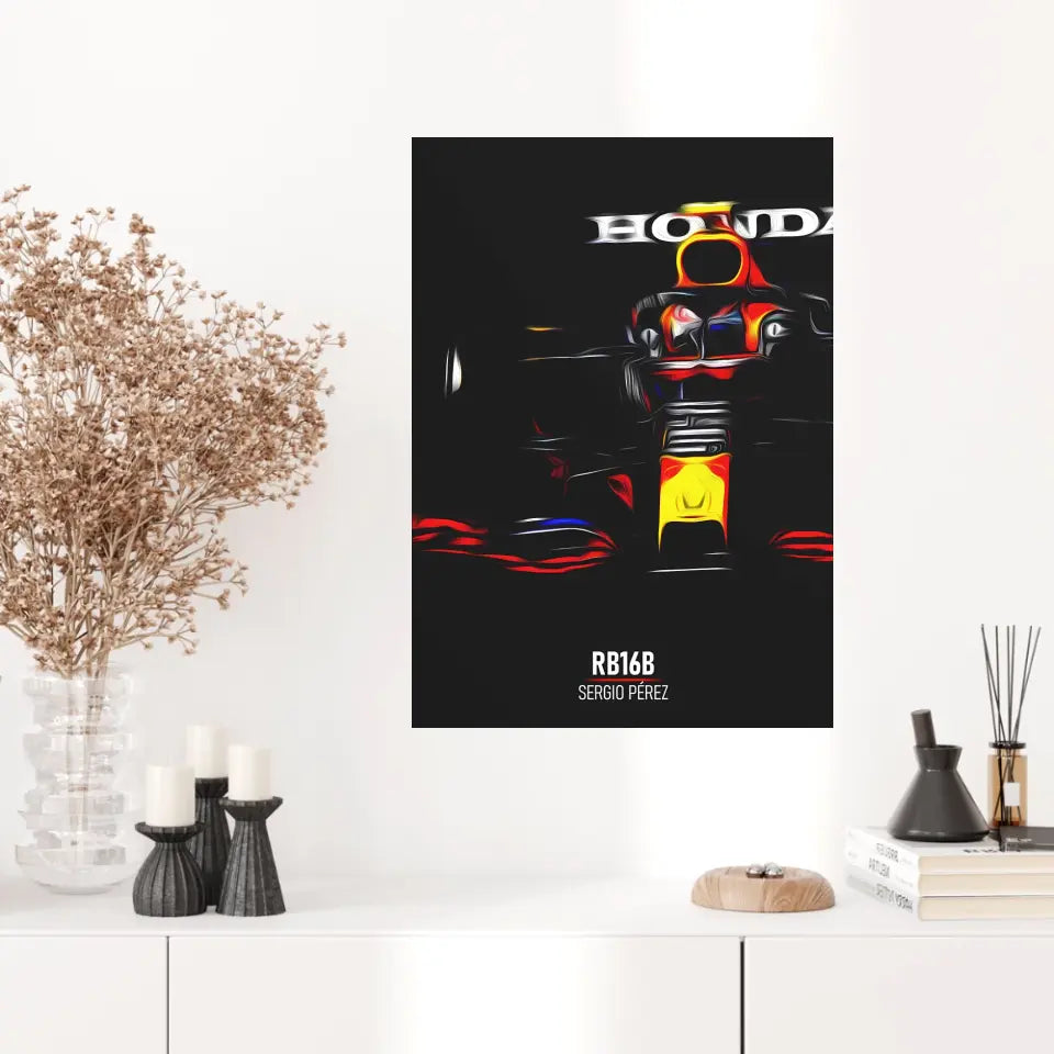 Affiche ou Tableau Red Bull RB16B Sergio Pérez Formule 1