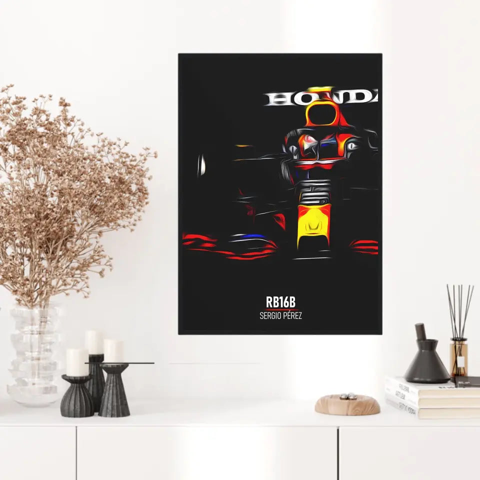 Affiche ou Tableau Red Bull RB16B Sergio Pérez Formule 1