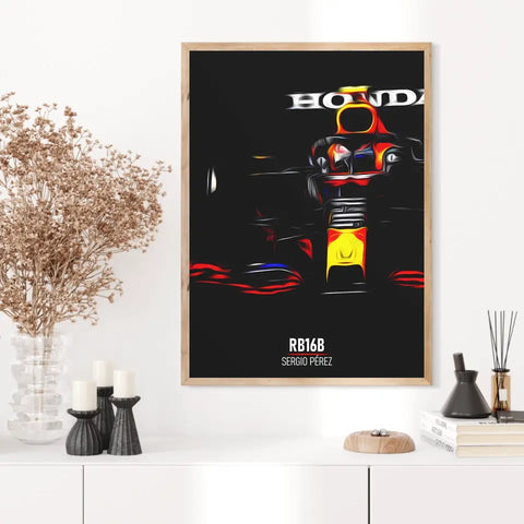 Affiche ou Tableau Red Bull RB16B Sergio Pérez Formule 1