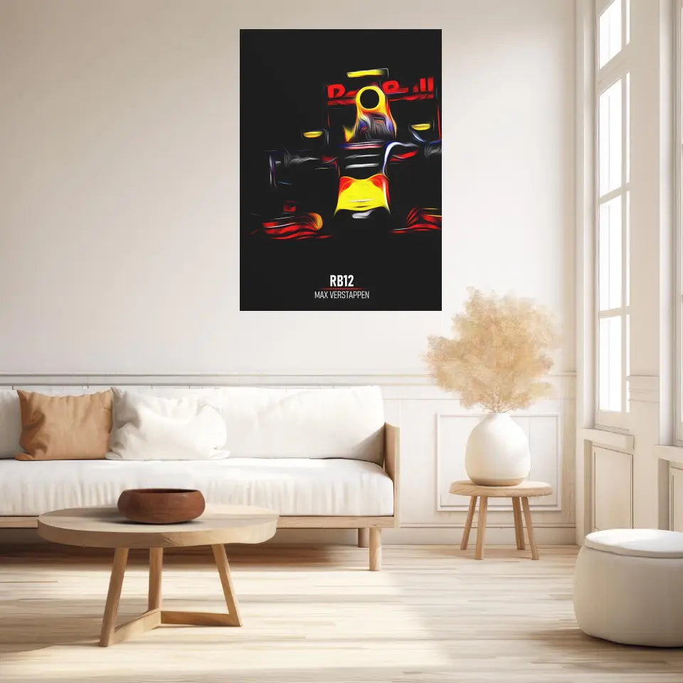 Affiche ou Tableau Red Bull RB12 Max Verstappen Formule 1